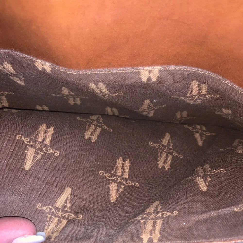 American West Brown Leather Shoulder Bag - Picture 3 of 10